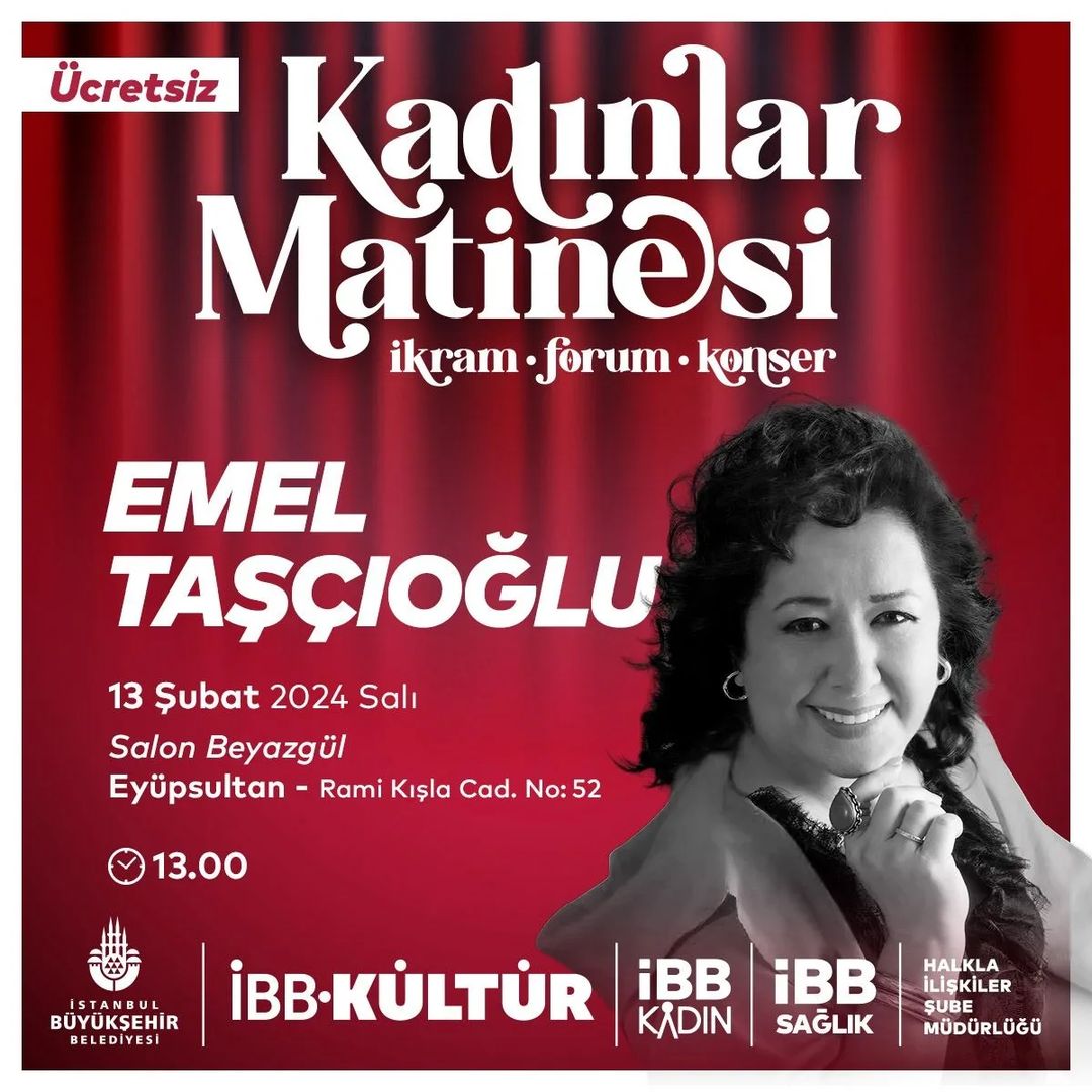 İBB Kültür - Kadınlar Matinesi: Emel Taşçıoğlu